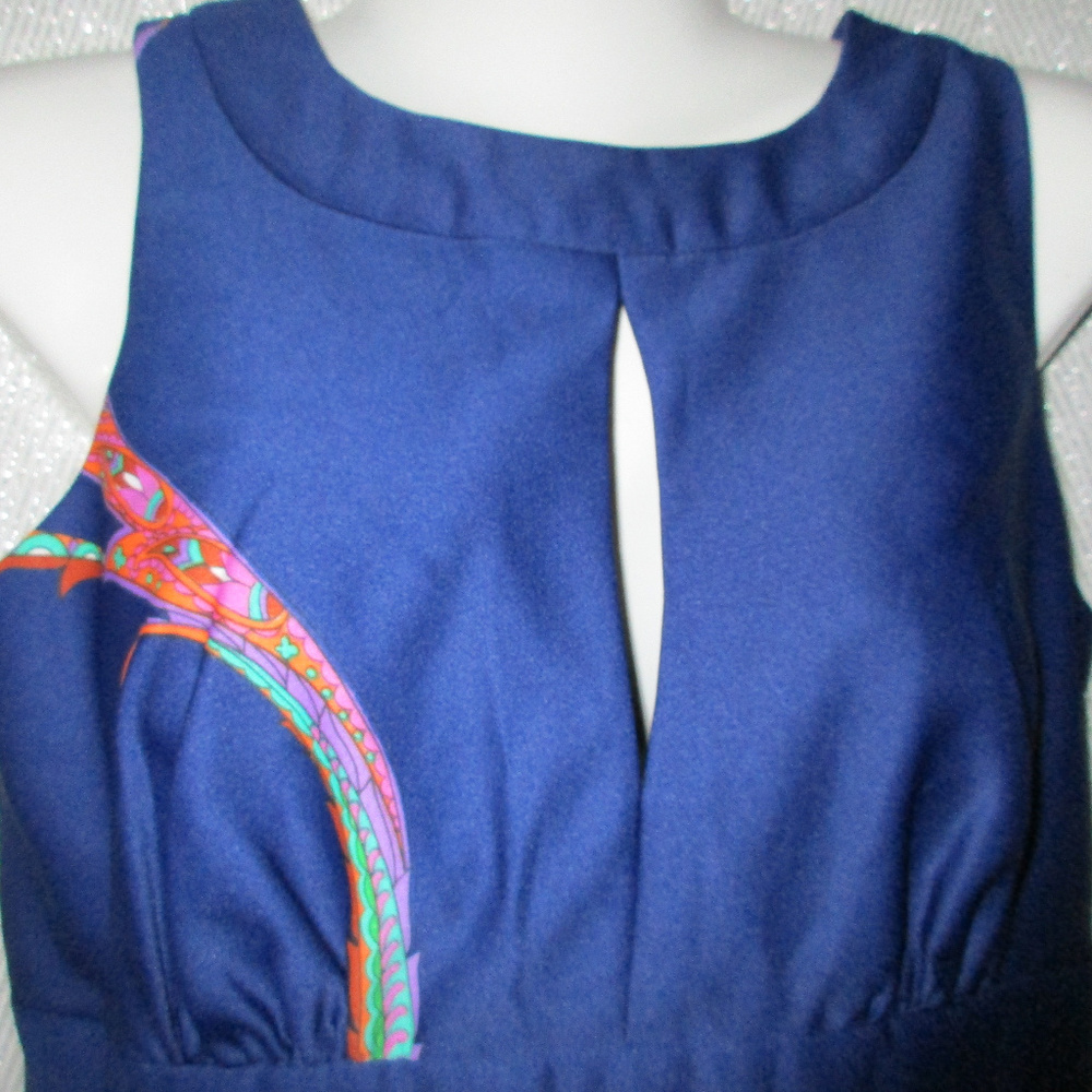 VTG ANDRADE ETHNIC HONOLULU KEYHOLE BOHO MAXI DRESS 10